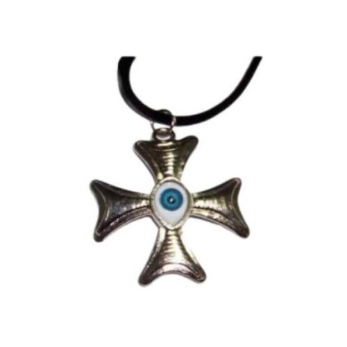 Astromagie - Cruce greceasca cu ochiul lui horus pe siret negru