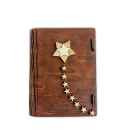 Cutie din lemn pentru bijuterii si cadouri cu insertii sirag de stele ambalaj deosebit - Piksel