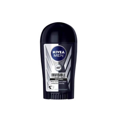 Deodorant Antiperspirant Stick Invizibil pentru Barbati - Nivea Men Invisible for Black&White Original, 40ml