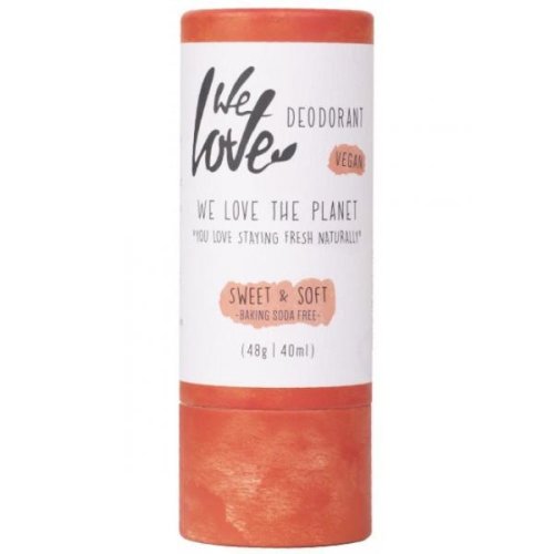 Deodorant natural stick We love the planet Sweet & Soft pentru piele sensibila, 48g