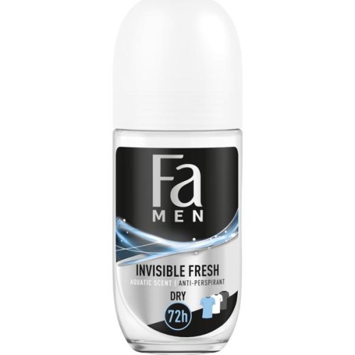 Deodorant Roll-on Antiperspirant pentru Barbati Invisible Fresh Dry 72h Fa Men, 50 ml