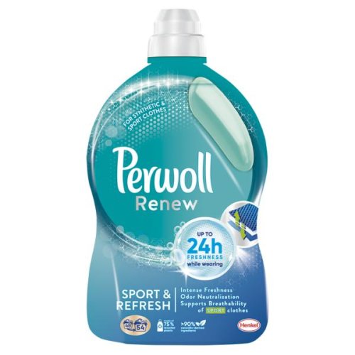 Detergent Lichid pentru Tesaturi Sintetice si Mixte - Perwoll Renew Sport&Refresh, 2970 ml