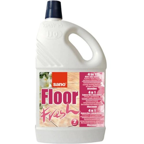 Detergent pentru Pardoseli 4 in 1 cu Aroma de Iasomie - Sano Floor Fresh 4 in 1 Jasmine Non-slip Shine, 2000 ml
