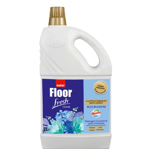 Detergent pentru Pardoseli - Sano Floor Fresh Home Blue Blossom, 2000 ml
