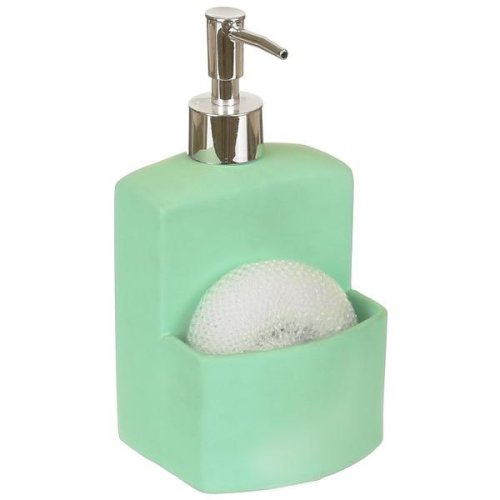 Dozator detergent lichid cu burete, verde, 380 ml - Maxdeco