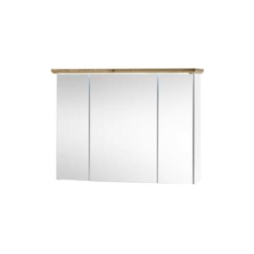 Decorer - Dulap suspendabil cu oglinda alb stejar artizanal toskana 84x24x70 cm