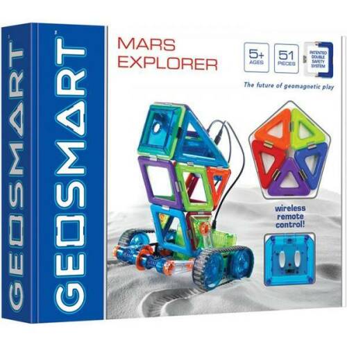 Geosmart Geowheels Set Mars Explorer - 51 Piese - Set Magnetic