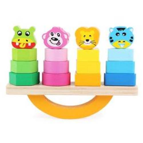 Wood Toys - Joc de echilibru si sortare-balancing blocks