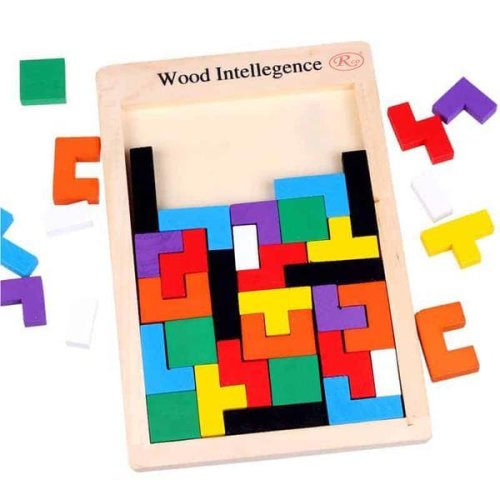 Joc educativ Tetris din lemn