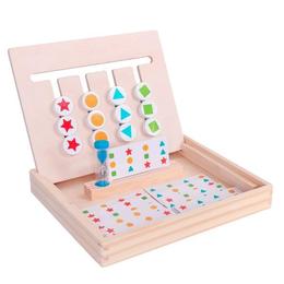 Joc Montessori - Potriveste formele culorile , joc de asociere si labirint +3 ani , multicolor