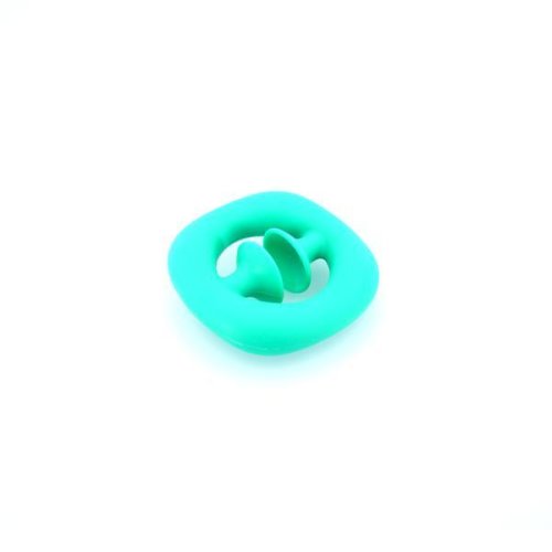 Jucarie senzoriala Snapperz suction cup popper noise, Oktane, 6x6x1.2 cm, silicon, Verde