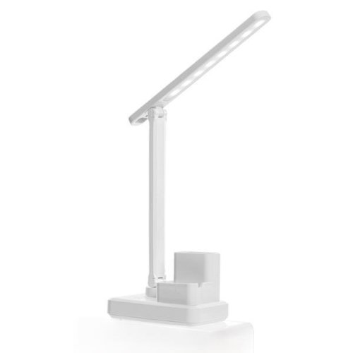 Lampa birou LED Fixxia One, incarcare USB, touch, control luminozitate, lumina calda, neutra, rece, suport telefon