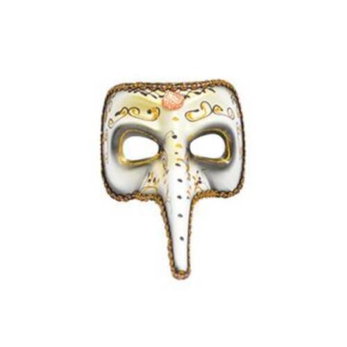 Masca carnaval venetian model Casanova cu detalii aurii, negru/auriu - Gonga