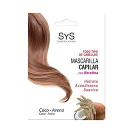 Mască pentru păr cu keratină SyS, Cocos şi Ovăz, 20 ml
