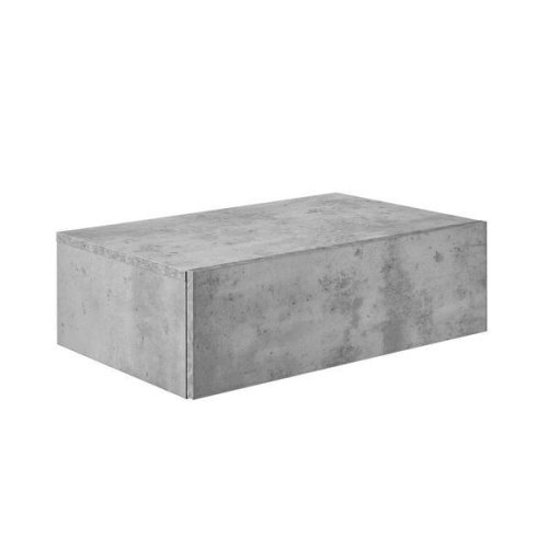 Caerus Capital - Noptiera montabila pe perete, un sertar, 46 x 30 x 15 cm, pal, aspect gri beton
