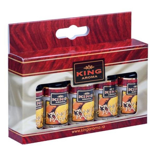 Pachet 5 uleiuri parfumate aromaterapie Mango & Papaya, Kingaroma, 5x10 ml
