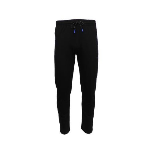Pantaloni trening barbati Univers Fashion, 2 buzunare laterale si un buzunar la spate cu fermoare, culoare neagra, regular fit, L