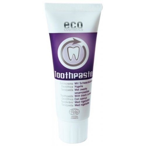 Pasta de dinti homeopata cu chimen negru, fara fluor, Eco Cosmetics, 75ml