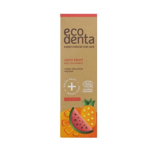 Pasta de dinti organica pentru copii cu suc de fructe, Cosmos Organic Ecodenta, 75 ml