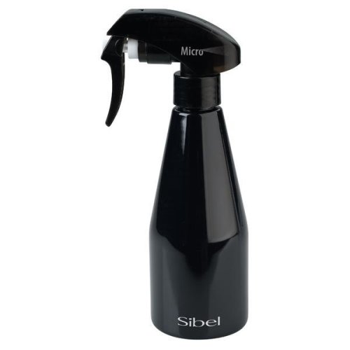 Sinelco - Pulverizator profesional conic negru din plastic pentru salon /frizerie/coafor/barbershop 250 ml