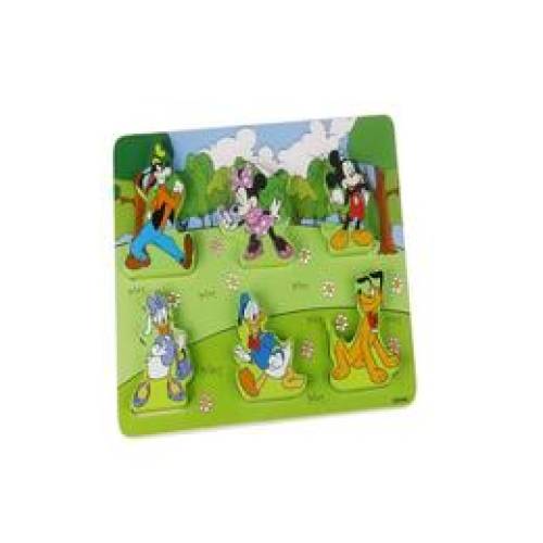 Disney Toy - Puzzle lemn potriveste personajele disney, disney
