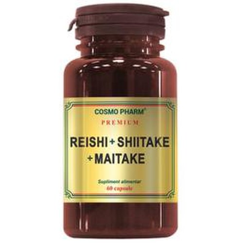 Reishi + Shiitake + Maitake Cosmo Pharm Premium, 60 capsule