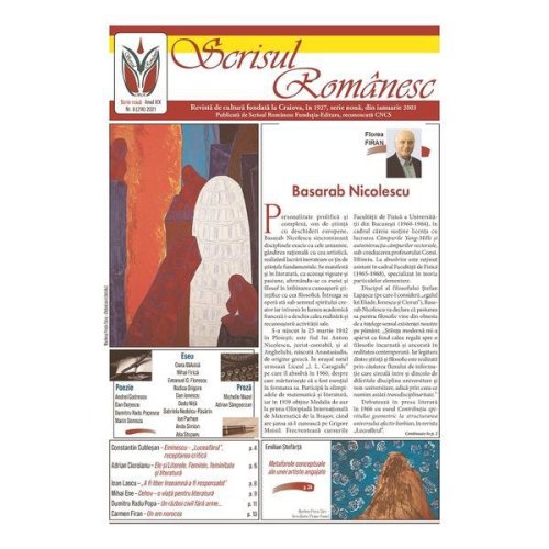 Revista Scrisul Romanesc Nr.8 din 2021, editura Scrisul Romanesc