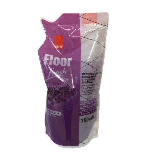 Rezerva Detergent Concentrat si Puternic Parfumat pentru Pardoseli Lavanda si Liliac - Sano Floor Fresh Home Lavander & Lilac Refill, 750 ml
