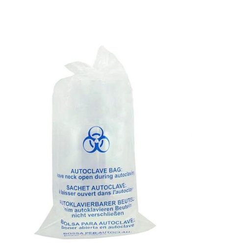 Sac autoclavabil transparent - prima autoclave sterilization clear bag 27 litri, 20 buc