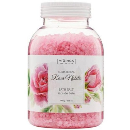 Viorica Cosmetic - Sare de baie elixir floral rosa nobilis, 1000 g