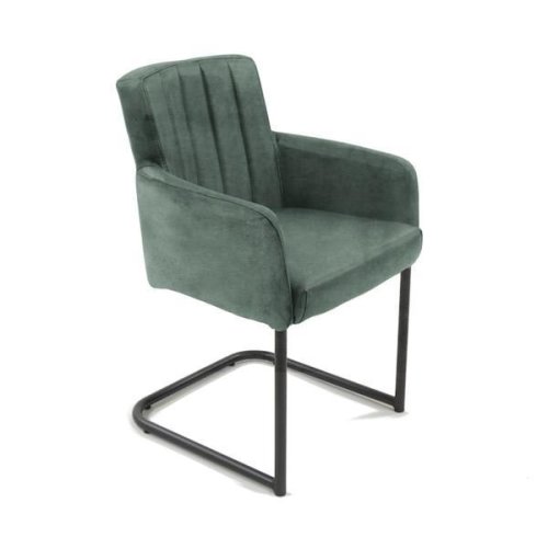 Escaun - Scaun confortabil din catifea si cadru metalic ✔ model viola