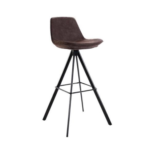 Escaun - Scaun de bar rotativ din piele de bivol ✔ model carter 75