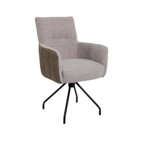 Escaun - Scaun din material boucle si piele naturala ✔ model blanca