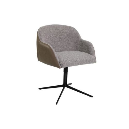 Escaun - Scaun rotativ din stofa si piele de bivol ✔ model marco