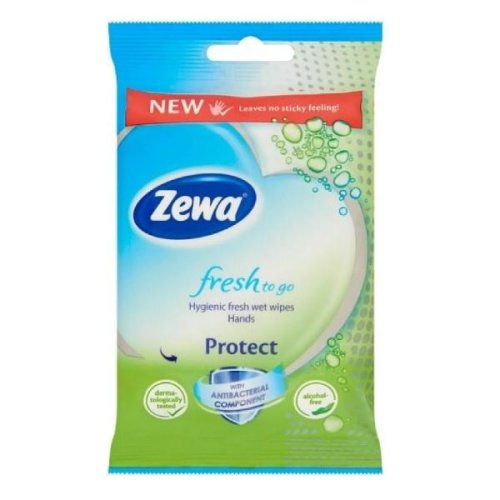 Servetele Antibacteriene Umede pentru Maini - Zewa Fresh to Go Protect, 1 buc