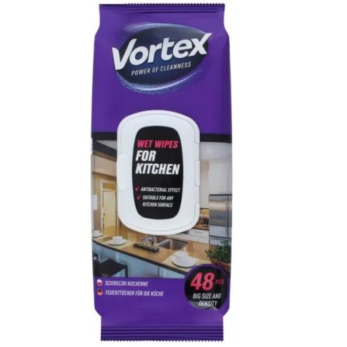 Servetele Umede pentru Bucatarie - Vortex Wet Wipes for Kitchen, 48 buc