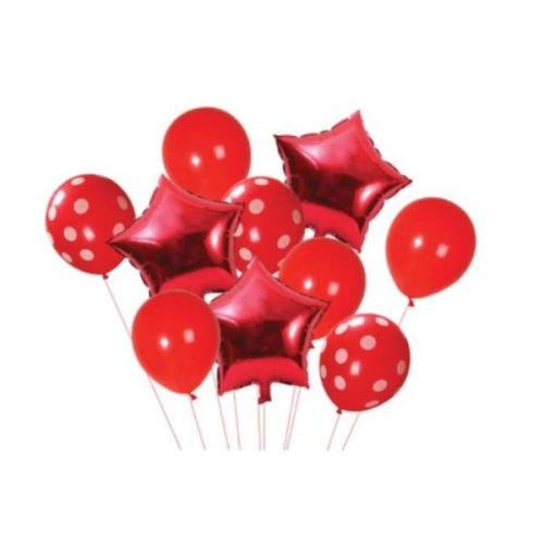 Set 10 Baloane Rosii Aniversare 