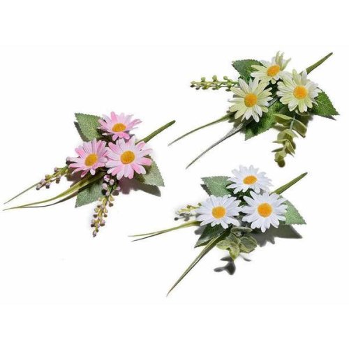 Decorer - Set 3 flori artificiale margarete 18 cm