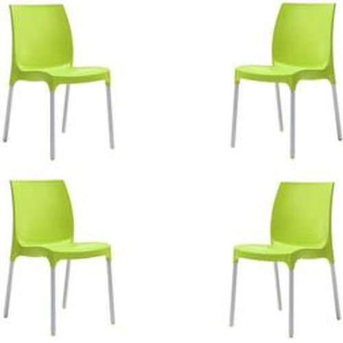 Raki - Set 4 scaune gradina sunny culoare verde, dimensiuni d58xh82xw42xsh45cm