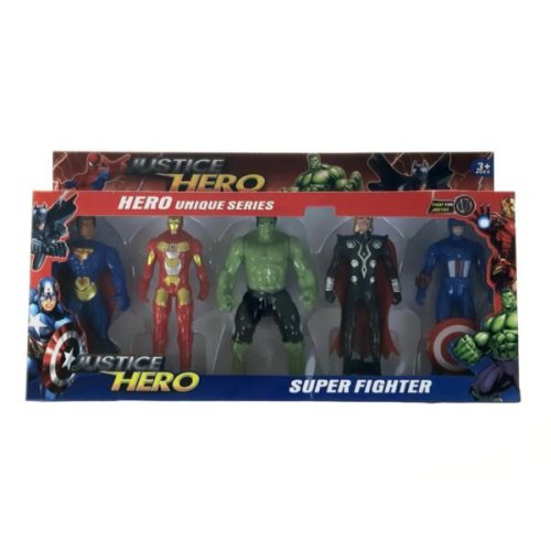 Set 5 eroi Hero Justice, 14 cm