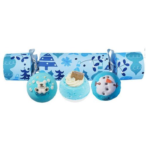 Bomb Cosmetics - Set cadou all i want for christmas is blue cracker, bomb cosmetic 3 x 160 g