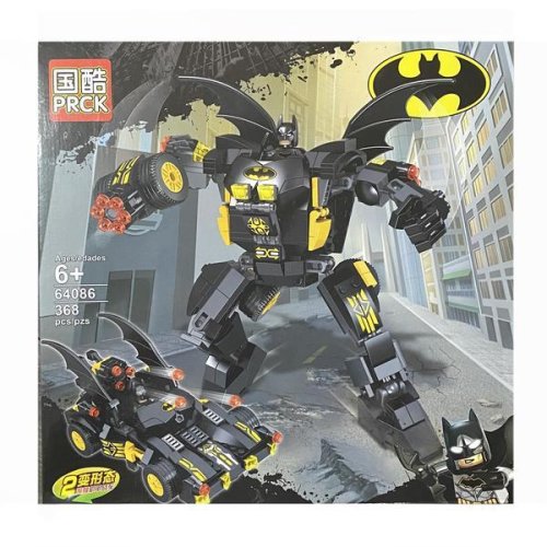 Set de constructie BatMobile si Batman, 368 piese tip lego