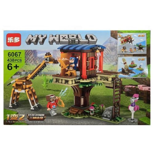 Oem - Set de constructie leduo, my world of minecraft, zoo, 438 piese