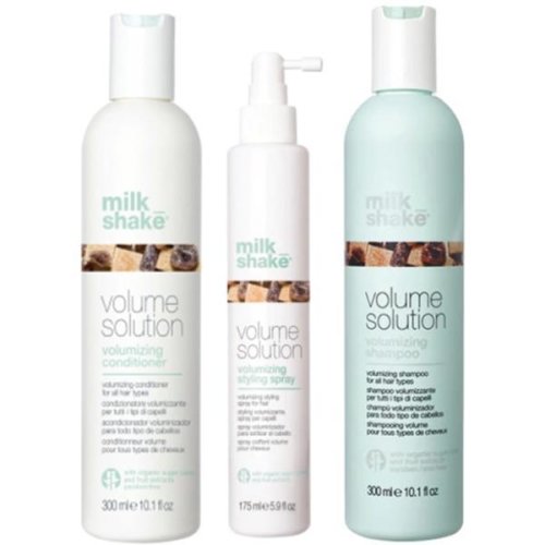 Set pentru par fin si subtire, Milk Shake, Volume Solution, Sampon 300ml + Balsam 300ml + Styling Spray 175ml