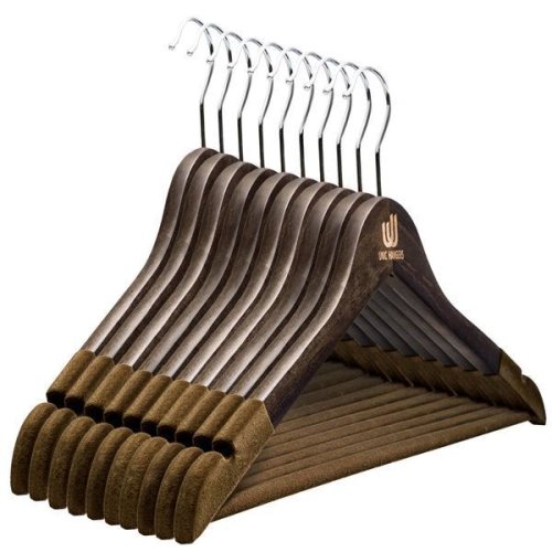 Set Umerase, Unic Hangers, cu margini de catifea si design classic, 10 bucati