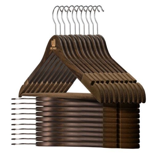 Set Umerase, Unic Hangers, cu margini de catifea si design classic, 20 bucati