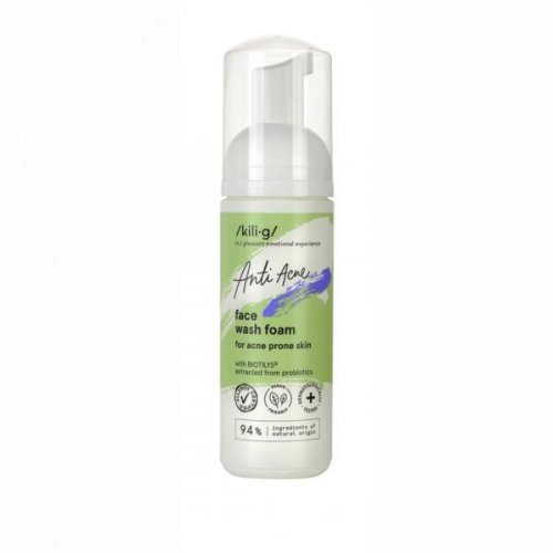 Spuma pentru curatare faciala pentru ten acneic sensibil, Anti Acne Kilig, 150 ml