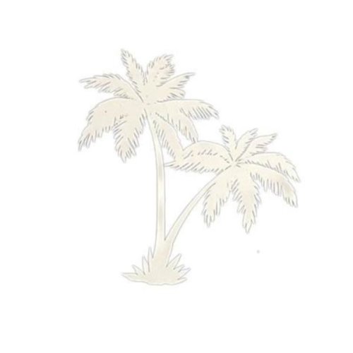 Sticker autocolant pentru geam, palmier, efect sablat, 30x20 cm