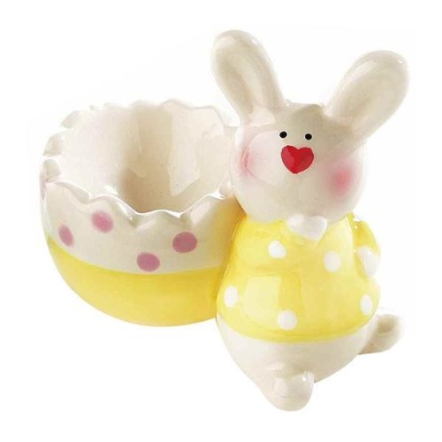 Decorer - Suport ou ceramic bunny yellow
