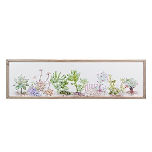 Tablou decorativ cu plante suculente 120x2x34h